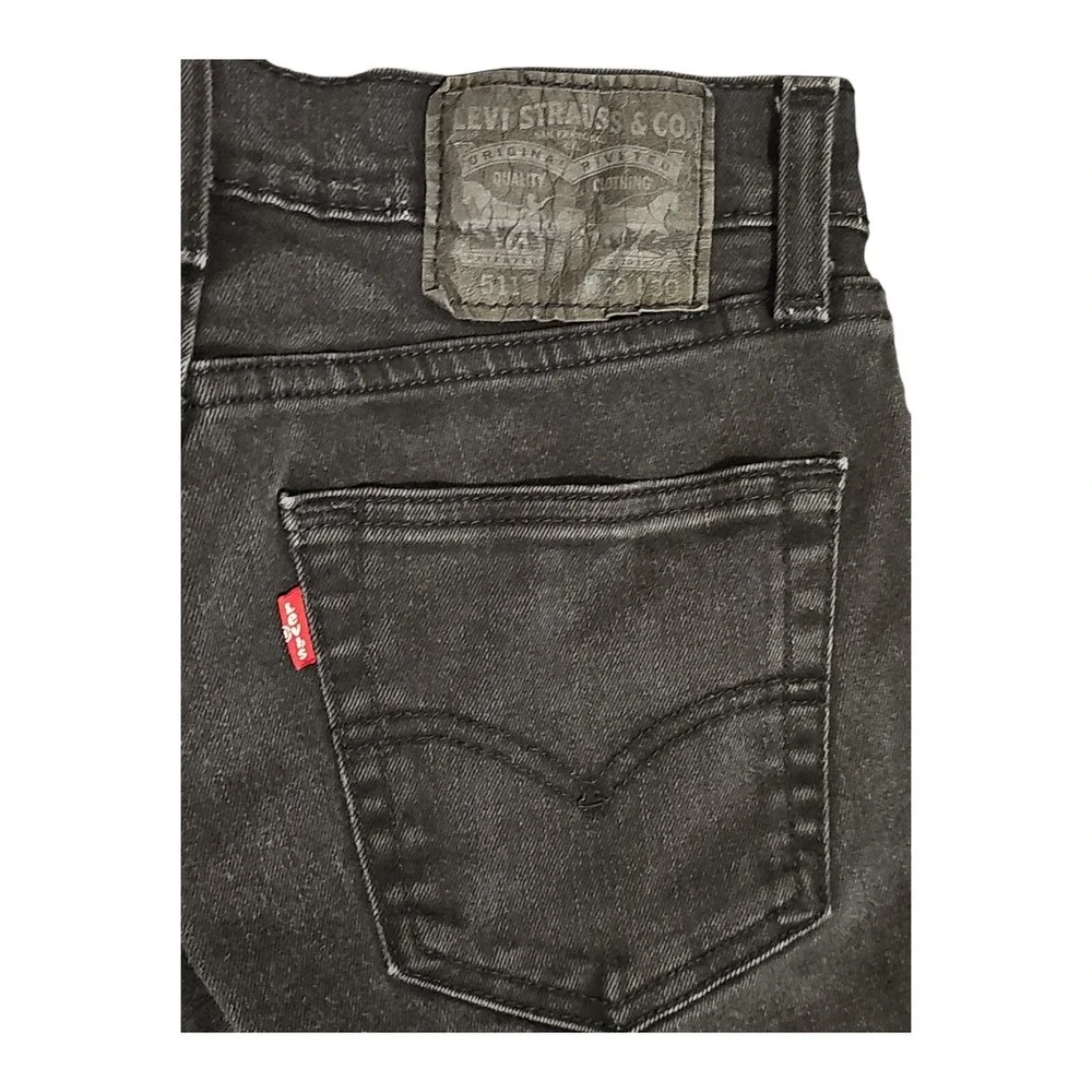 Levis‎ Mens Black 511 Performance Slim Straight Stretch Denim Jeans Size 29x30